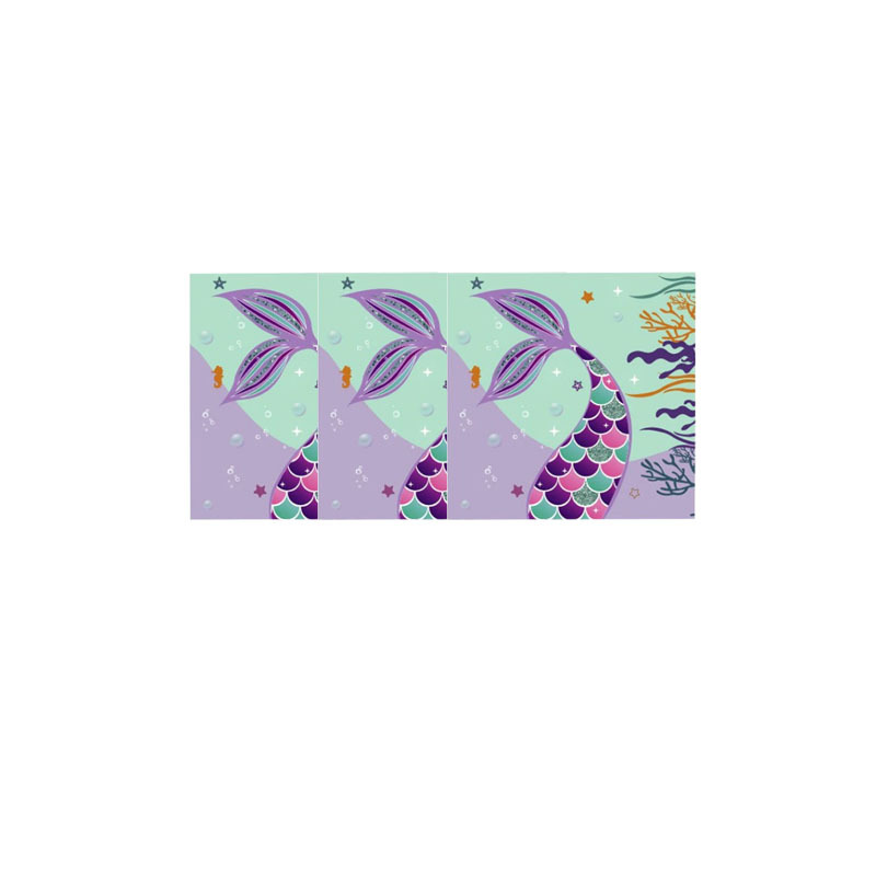 New Mermaid Theme Paper Plate Cups Napkins Complete Tableware Set Mermaid Party Supplies