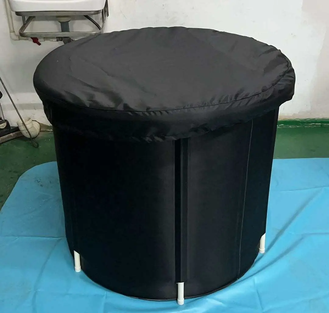 Portable adult Ice Bath Hot Tub with Lid Foldable PVC Inflatable ice bath tub