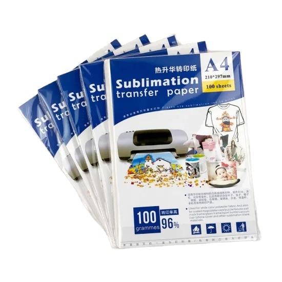 A4 Size Sublimation Paper for Light Color Clothes 100 Sheets/Pack 20 Packs/Carton