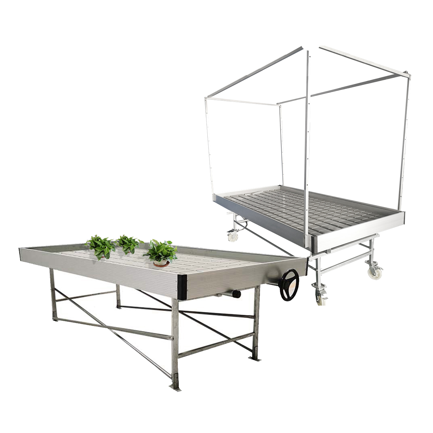Floow movable hydroponic tables indoor growing system rolling growing table grow hydroponic grow tables