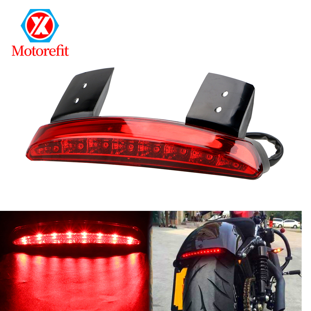 Motorefit велосипед мотоцикл свет заднее крыло край красный светодиод тормозной фонарь для Harley Sportster XL 883 1200 Cafe Racer