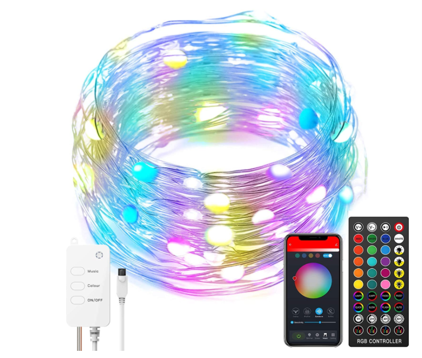 Умная медная гирлянда Tuya с дистанционным управлением, 5 В, USB