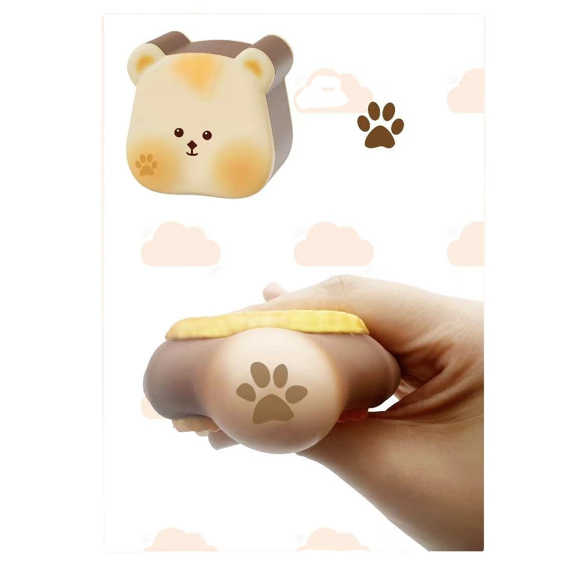 New Product Factory Wholesale Squish Animal Biscuits TPR Squeeze Toys for Stress Relief Surprise Toy Kids Adults