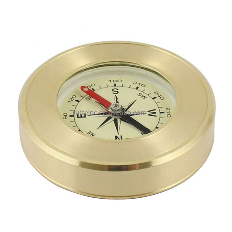New Outdoor Camping Hiking Portable Brass Bronze Compass