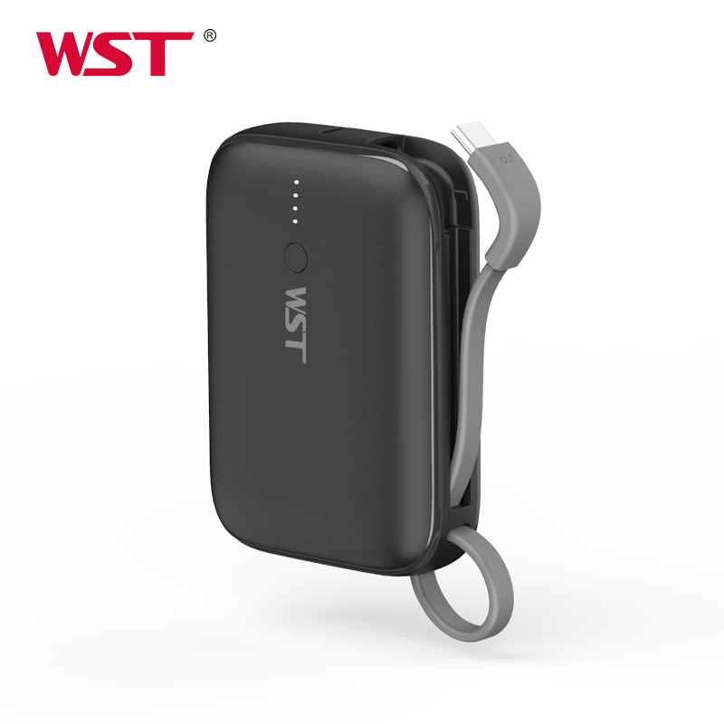 9600mAh Portable Power Bank for iPhone Built in Cables Portable Charger PD 22.5W 20W 3A Fast Charging