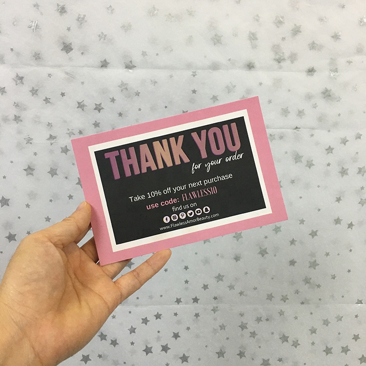 Customized Colorful paper Thank You Cards, Custom paper Cards, business cards