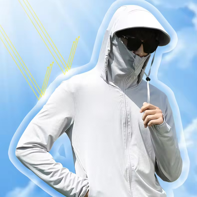 Wholesale Uv protection Clothing Sun Protection Hoodie Quick Dry Breathable Fishing Wear Hiking Shirt Men's Sun UV Protective
