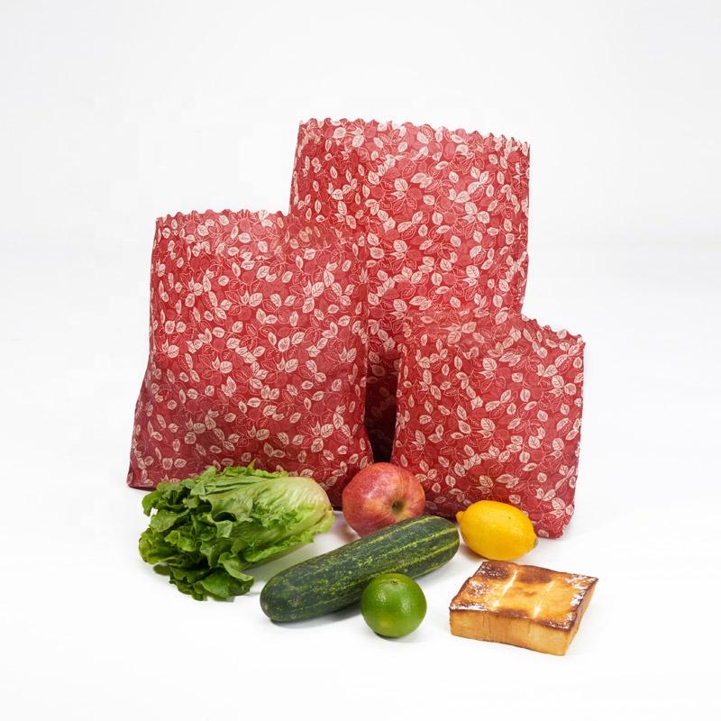 Экологичный многоразовый органический пакет для хранения продуктов из пчелиного воска