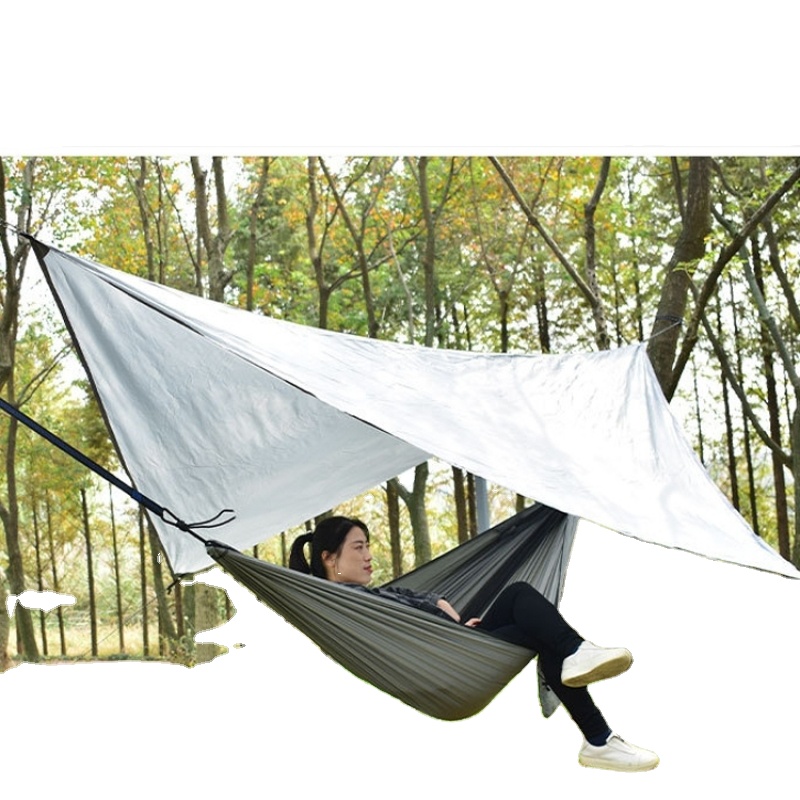 Wholesale Outdoor Camping Sunshade Anti-Mosquito Hammock Set Parachute Fabric Net Yarn Anti-Mosquito Hammock