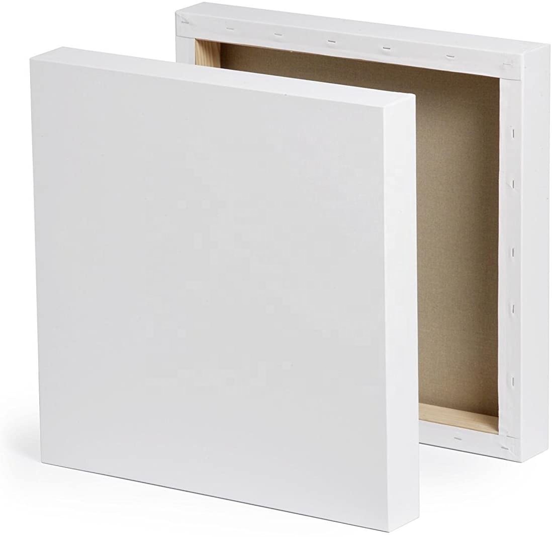 Custom Size 30X30cm 100% Polyester Cotton Artist Oil Acrylic Canvas Art Boards Water Color Panels For Painting