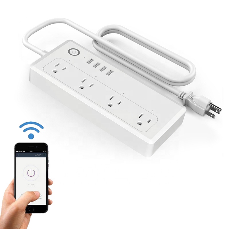 Умный удлинитель с Wi-Fi, совместим с Amazon Alexa и goole, домашняя розетка с голосовым управлением, стандарт США