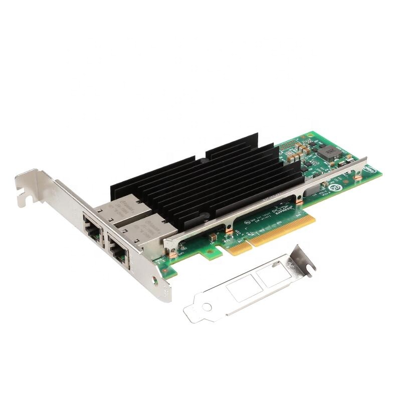 Сетевой адаптер 10G PCIe 8X, сетевые карты Ethernet Lan, адаптер, карта с двумя портами RJ45, NIC для чипа X540