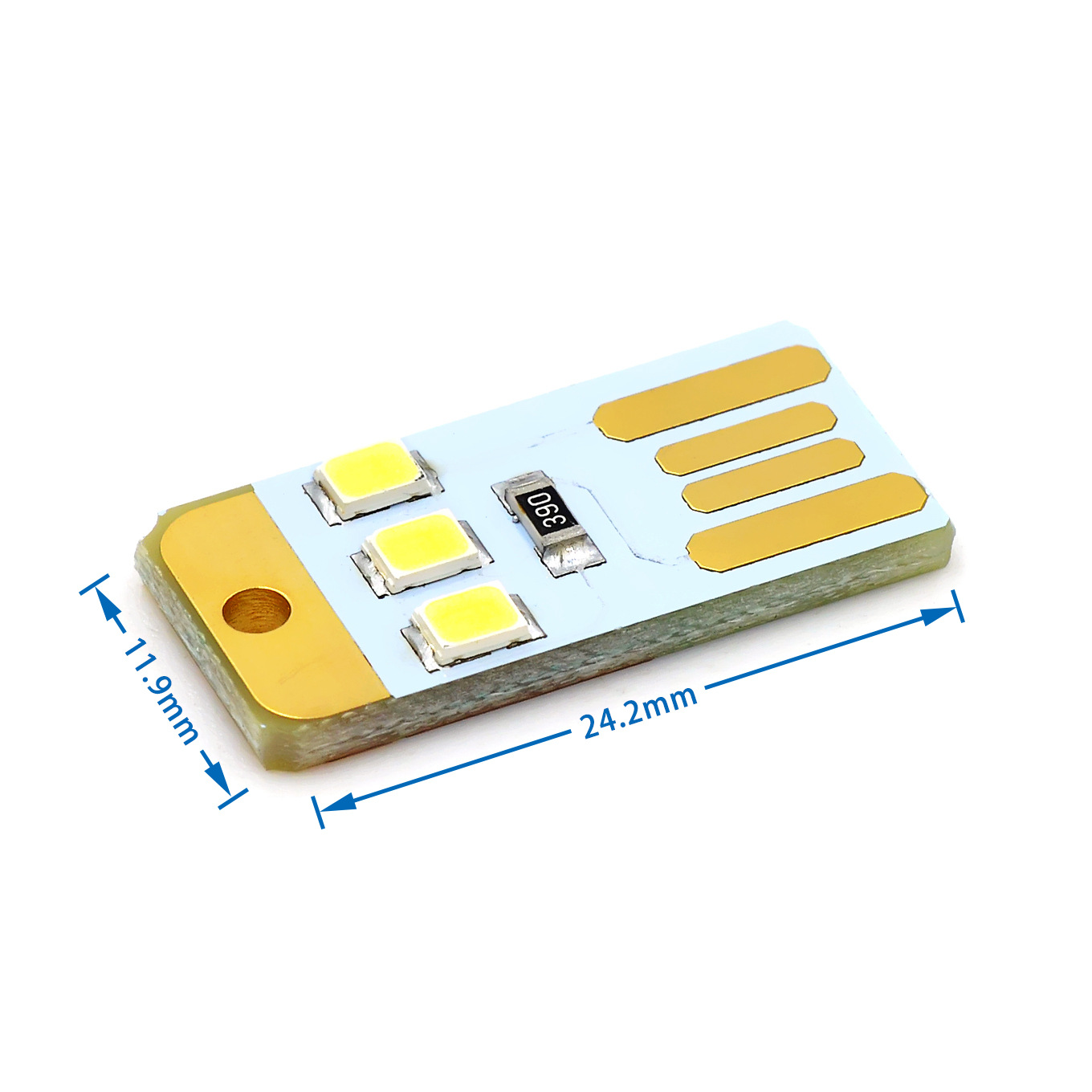 Миниатюрная лампа с USB-разъемом, светодиодный модуль питания с двухсторонней вставкой, USB светильник, тонкий теплый фонарь