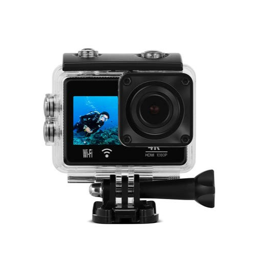 Настоящая Экшн-камера 4K в стиле Go Pro с двойным цветным экраном и водонепроницаемой функцией