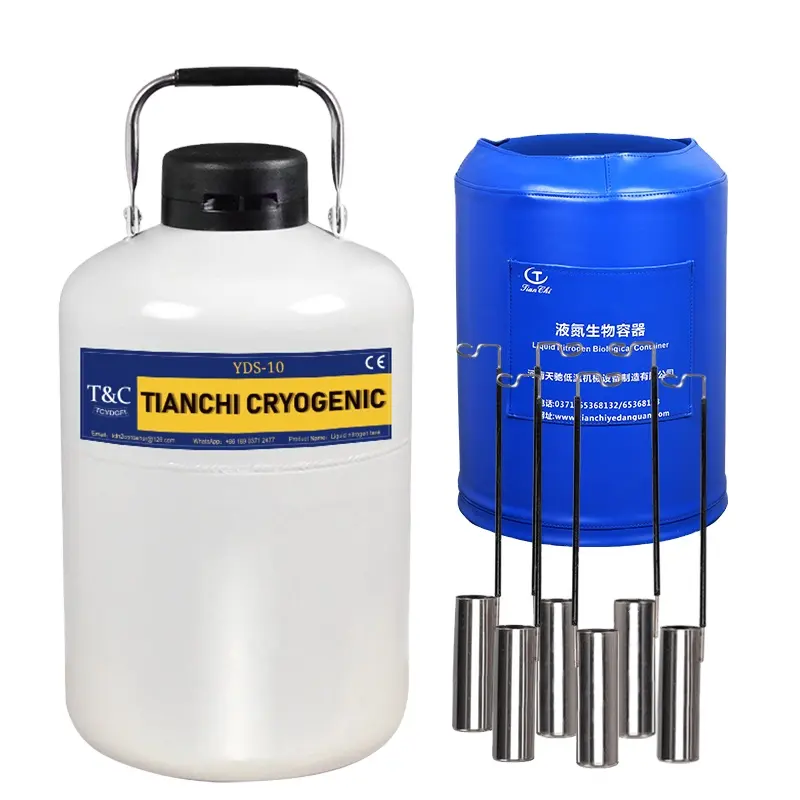 TIANCHI YDS-3 Cryogenic Portable Semen Container 2 Liter Liquid Nitrogen Tank 10L Dewar Vessel Price