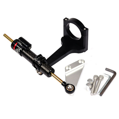 Motorcycle Damper for COLOVE KY 500X 400X Adjustable Steering Carbon Fiber Stabilizer damper bracket Fixed front head