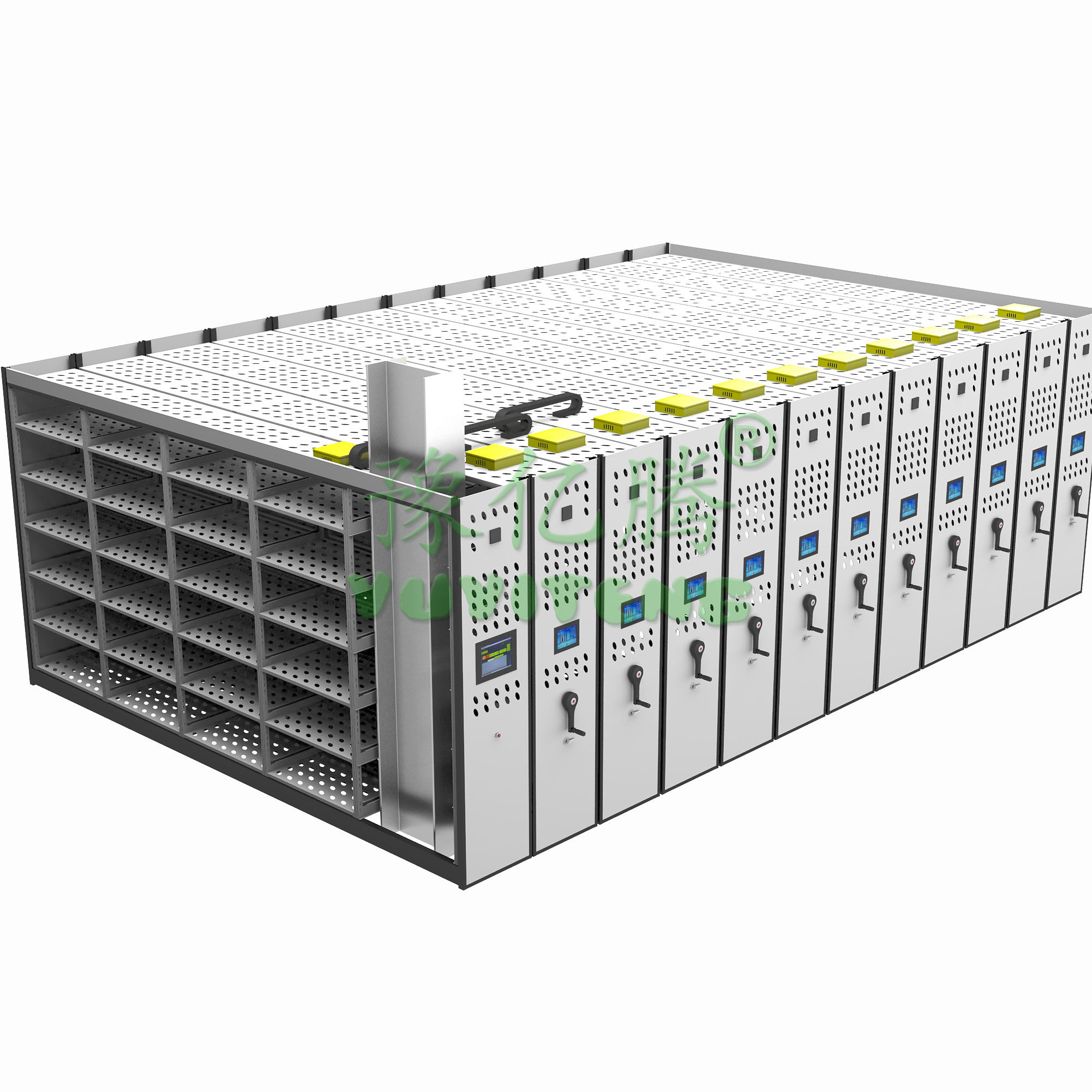 Movable library book shelf steel furniture Mobile file storage compactor shelving system