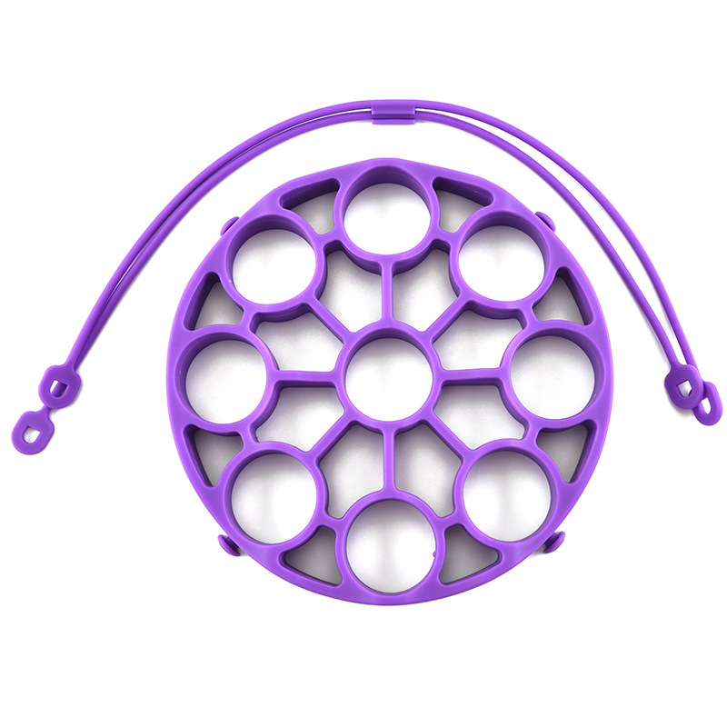 Silicone Steamer for Vegetable Fruit Egg Microwave Silicone Steamer Basket with Lanyard