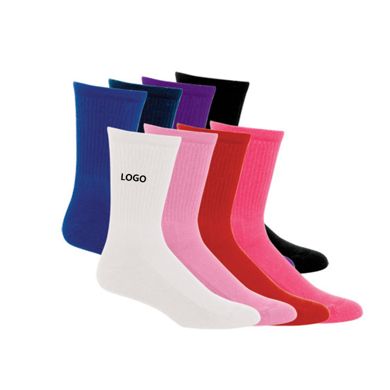 BY-Z074 2019 Custom Jacquard Cotton Girls Crew Socks Fashion Novelty happiness Socks For Women