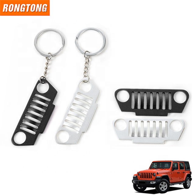 Цинковый сплав передний бампер Гриль форма брелок кольцо брелок для Jeep Wrangler TJ JK JL