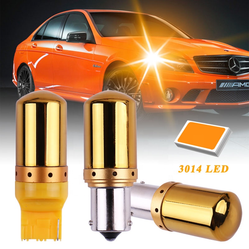 Автомобильные светодиодные лампы 3014 144smd, указатели поворота, стоп-сигнал, лампа без ошибок CanBus S25 BAU15S 1156 BA15S P21w PY21w T20 7440 W21W