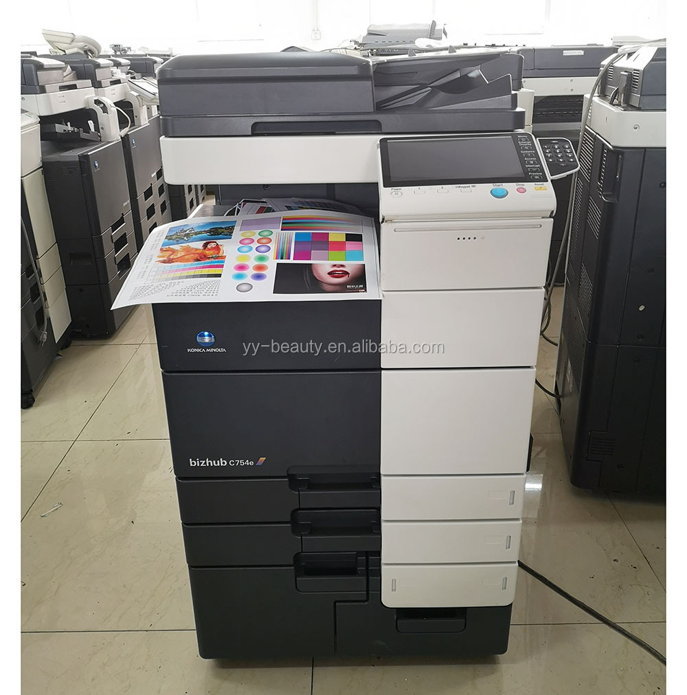 Восстановленные Подержанные цветные копировальные машины konica minolta bizhub на продажу C754e C754