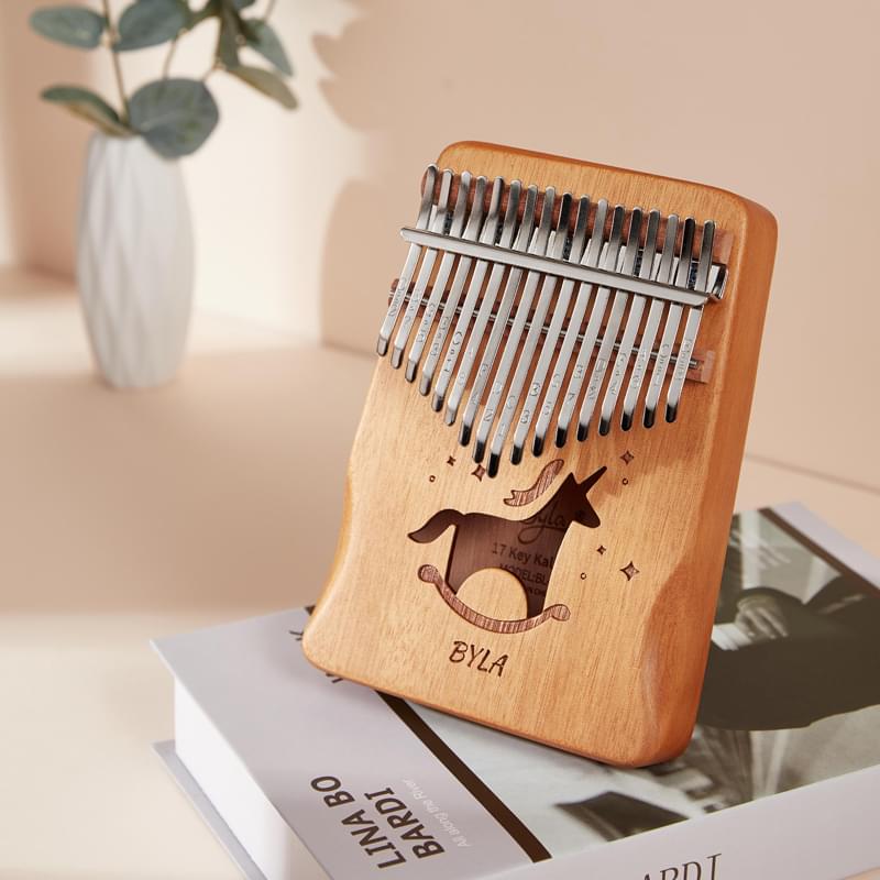 byla unique design gradient color donner kalimba china musical instrument with tuning hammer