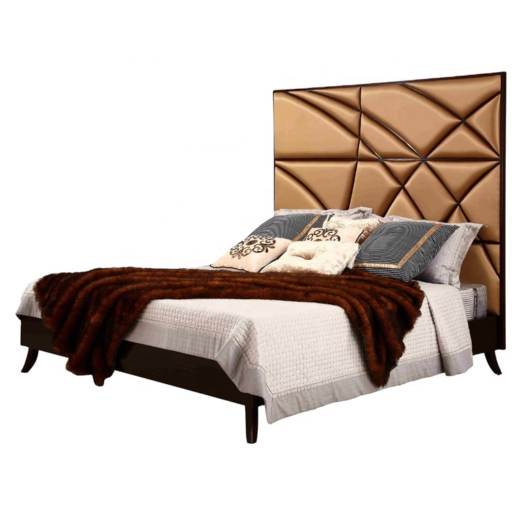 Luxury hotel king size bedroom sets customized wooden beds bedroom furniture