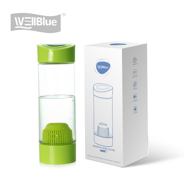 Wellblue щелочные бутылка воды фильтр столешница портативный очиститель воды бутылка для воды для дома или на открытом воздухе питьевой использования