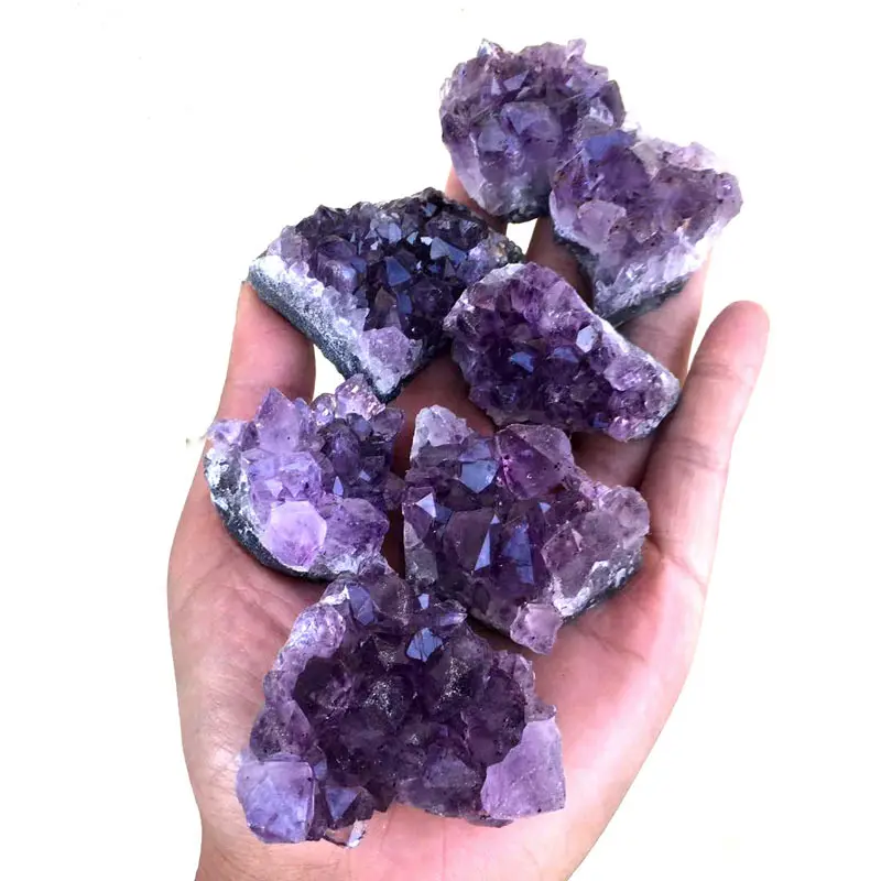 Wholesale small size Bulk amethyst crystal cluster Geode rough stone  Collection Display Mineral Specimens