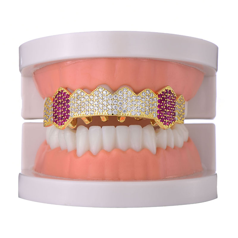 Mens jewelry Hip hop iced out teeth grillz