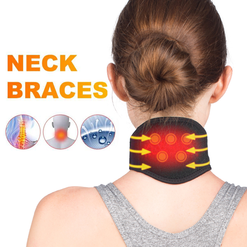 Magnetic Therapy Tourmaline Thermal Self-heating Far-Infrared Neck Pad Neck Support Brace