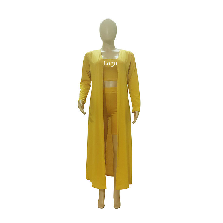 LH Fashion Design Ladie Soft Micro Fiber Fitted 3 Piece Short Pant Set And Cardigan For Summer Women Clothes 3 Piece Lounge Wear