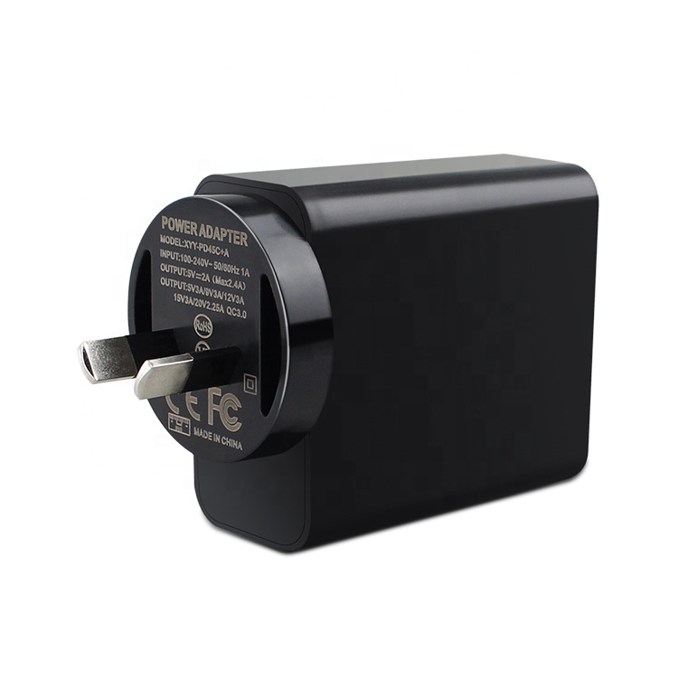 PSU SAA вилка к Usb Type C вилка 5 в 12 В 2 А источник питания 45 Вт Pd дорожное настенное зарядное устройство Qc3.0 Qc 3,0 45 Вт pd Usb-c Type-c адаптер