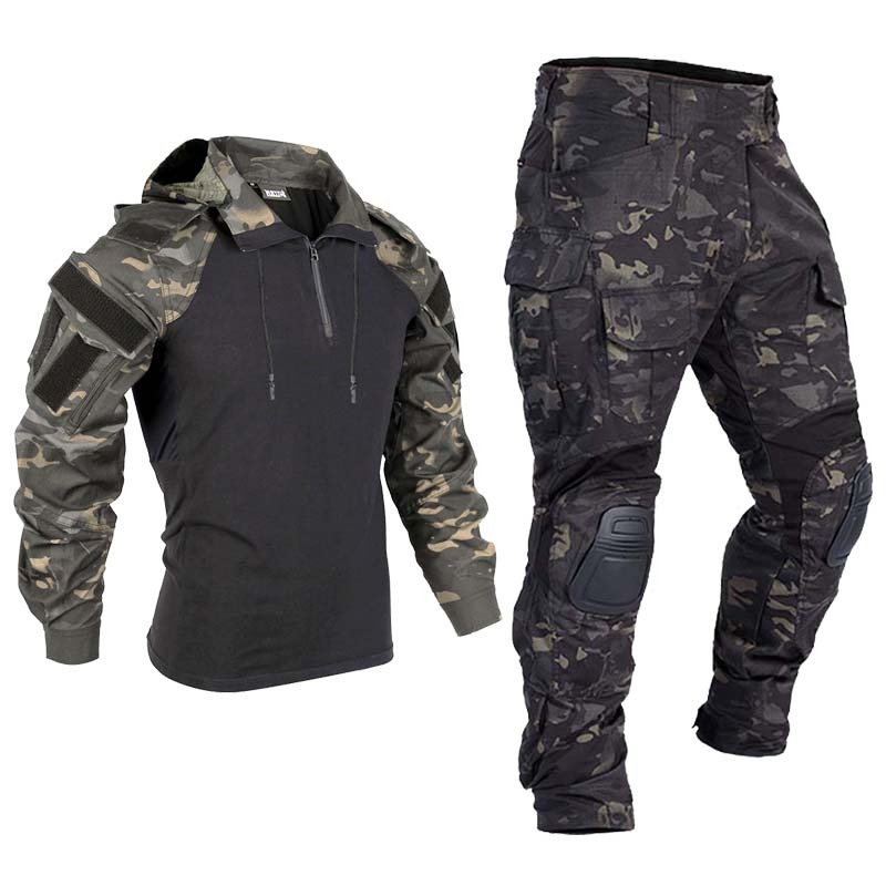 Hanye Wholesale Outdoor Breathable Protective Tactical Clothing Camouflage Tactical Suit Frog Uniform Set