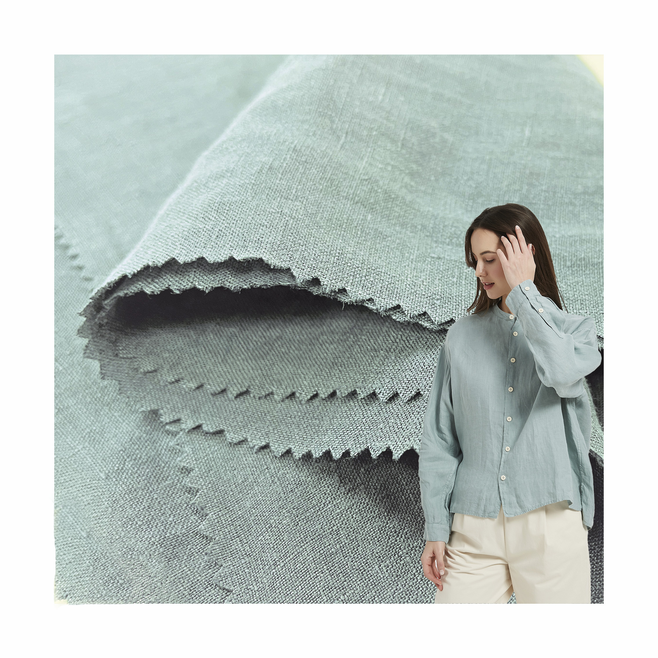 Factory Price Superlative ECO-friendly 100% linen Organic fabric for garment