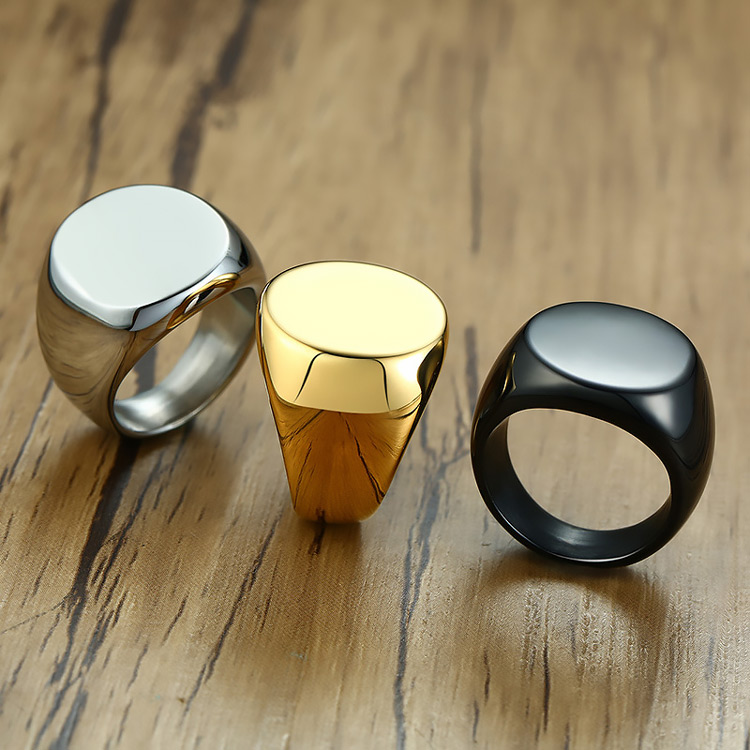 Wholesale Fashion Custom Color Jewelry Blanks Mens Rings Stainless Steel Blanks Rings