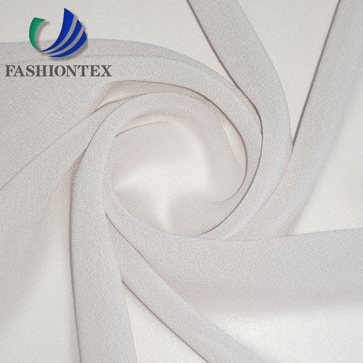Fashiontex warp recycled 75D high twist chiffon 100%polyester chiffon fabric