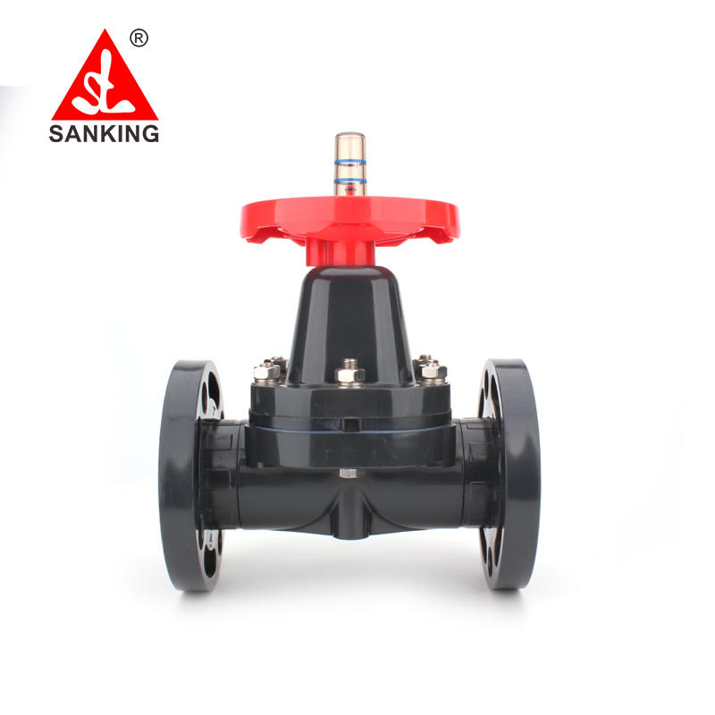 Sanking 20-110 мм ПВХ фланцевый мембранный клапан UPVC мембранный клапан фланцевый мембранный клапан