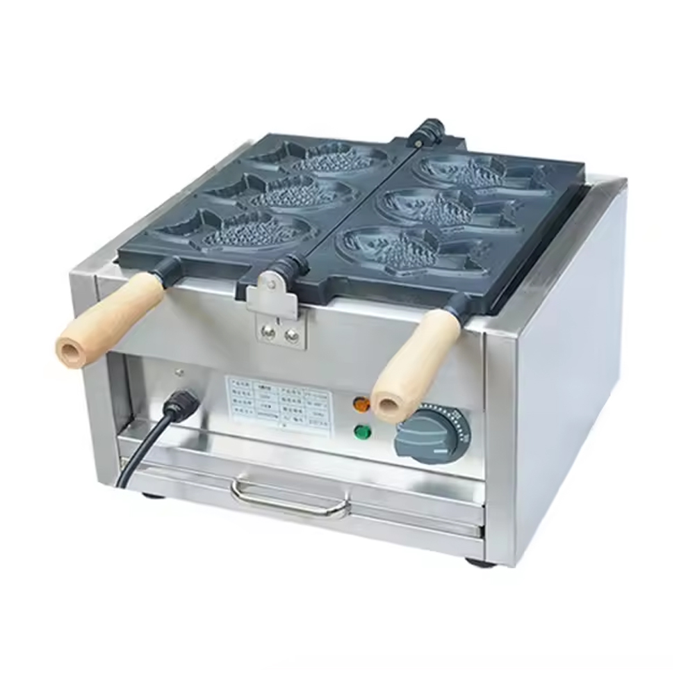 XEOLEO Commercial Electric Cake Stuffed Fish Shaped Taiyaki Making Korean Cake Machine Egg Taiyaki Ice Cream Cone Waffle Machine