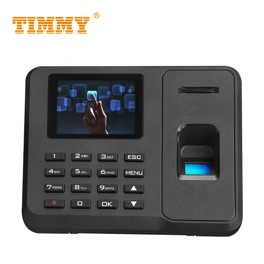 TIMMY TM1800 Standalone Biometric Fingerprint USB Download Excel Time Attendance Machine