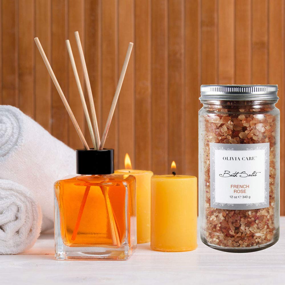 Salt bath salt gift set contains lemon essential oil and moisturizing foot emulsion Female bath salts (about 300.5 grams) ladies