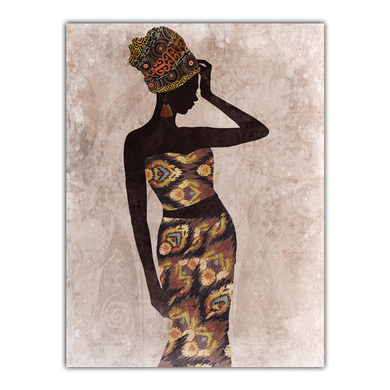 100% handpainted original african women series oil painting with frame decorative oil painting for wall art