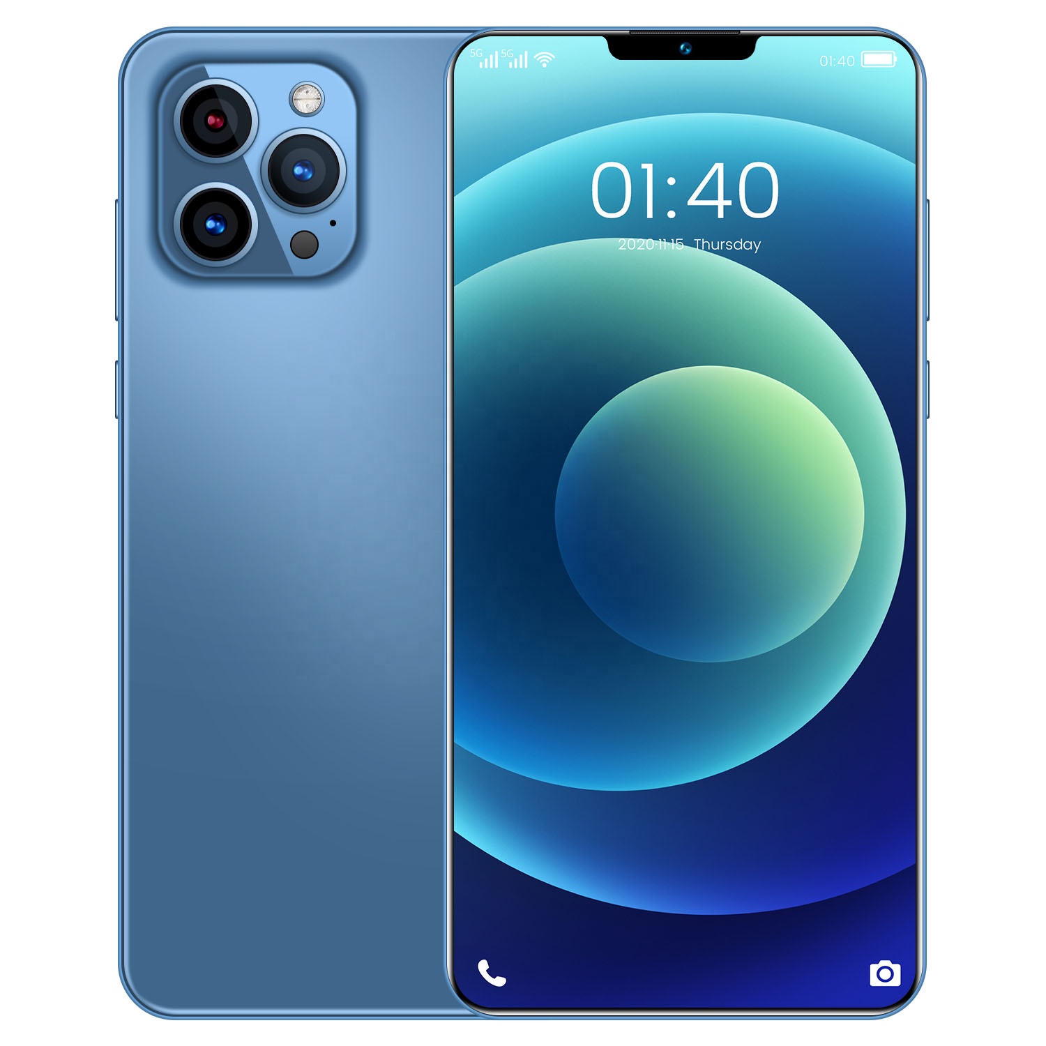 Phone12 Pro Max мобильный телефон 512GB для распознавания лиц и отпечатков пальцев Разблокировать сотовый телефон Поддержка Двойная sim-карта, двойной режим ожидания смарт-чехол для телефона