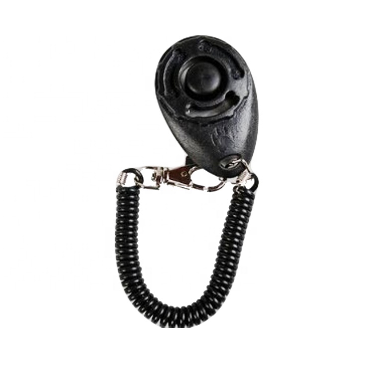 Factory Wholesale Cheap Multi-color Custom Pet Dog Training Clicker With Wrist Strap Key Ring