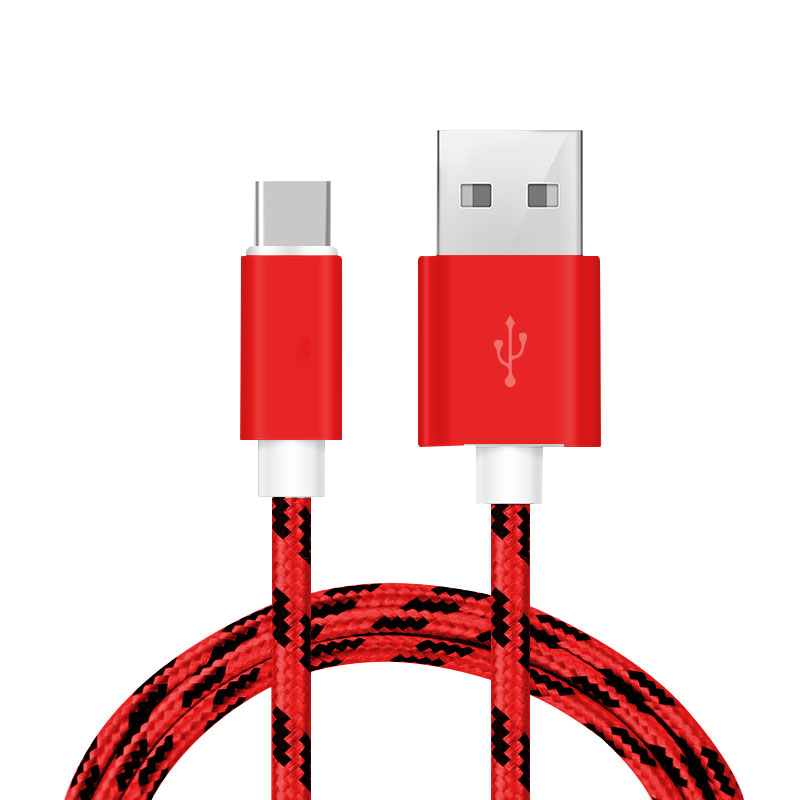 Usb-кабель для быстрой зарядки 0,25 м, нейлоновый плетеный кабель с тигром типа c