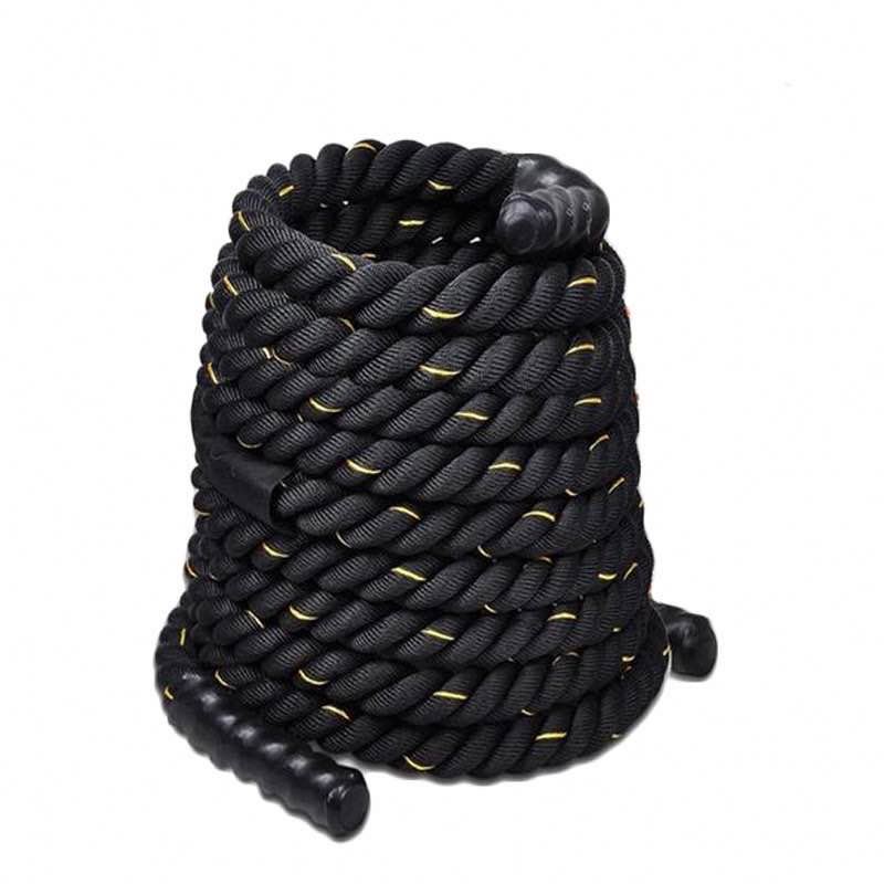 Gym black fitness battle rope 1.5 /2 30ft heavy battle exercise strength cardio workout training battle rope