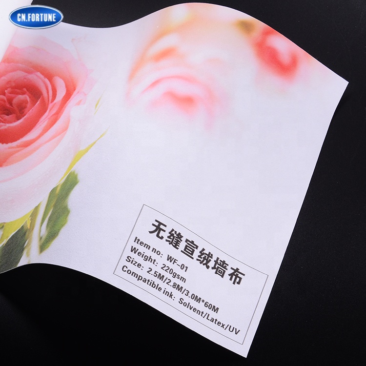 Eco-Solvent Printable Wall Paper Xuan Cloth Wall Fabric For Home Office Hotel Exhibition Personalization Printing Use