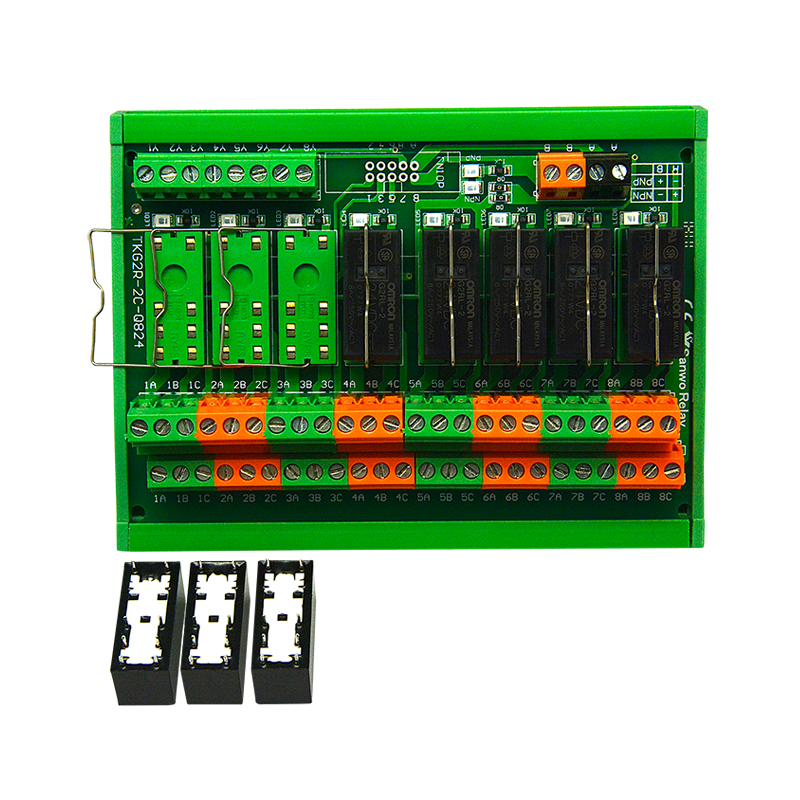 8-way relay module 12 / 24 v16a control output board PLC amplifier board G2RL-1-E relay