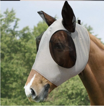 Hot sale horse fly veil long nose with ears custom size fly veil